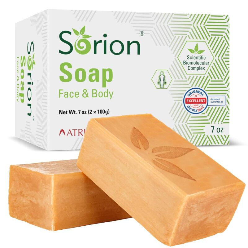 Sorion Soap for Face and Body - Bar Soap to Smooth and Comfort Dry, Itchy, Flaky Skin