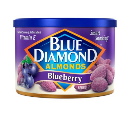 Blue Diamond Almonds, Classic Blueberry Flavored Sweet Snack Nuts, Non-GMO, Kosher, and No Gluten Ingredients or Artificial Flavors