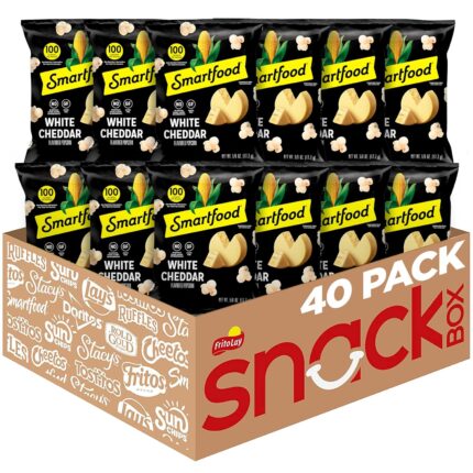 Smartfood Popcorn, White Cheddar, 0.625 Ounce (Pack of 40)