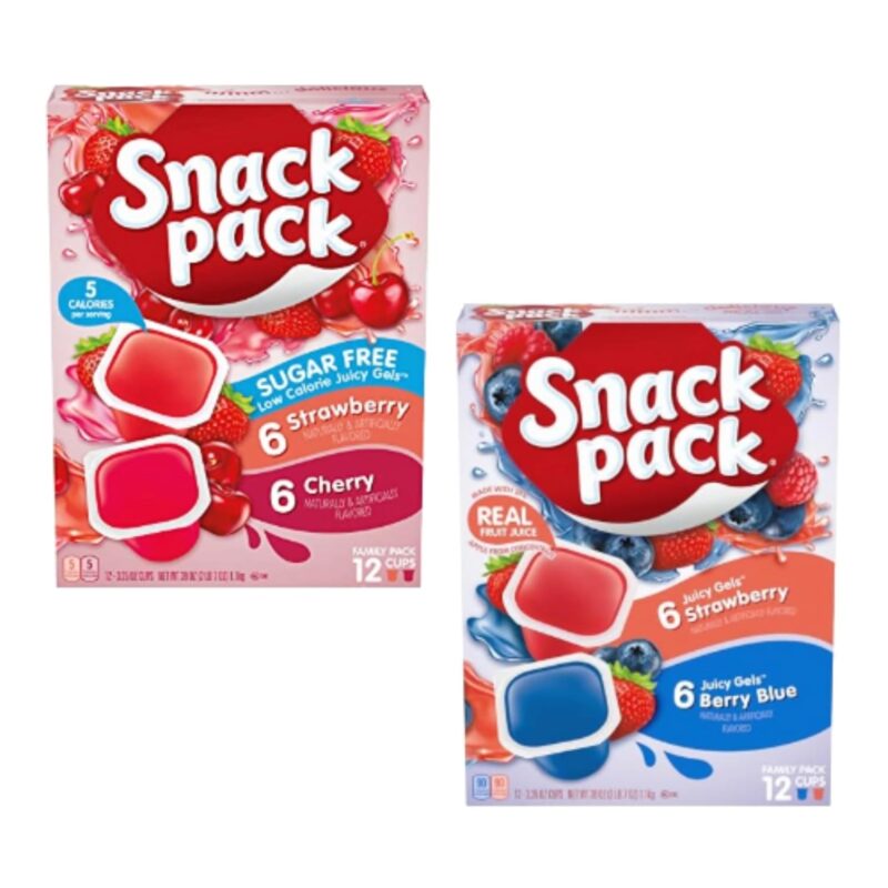 Snack Pack Sugar-Free Variety Pack of Strawberry & Cherry Gels
